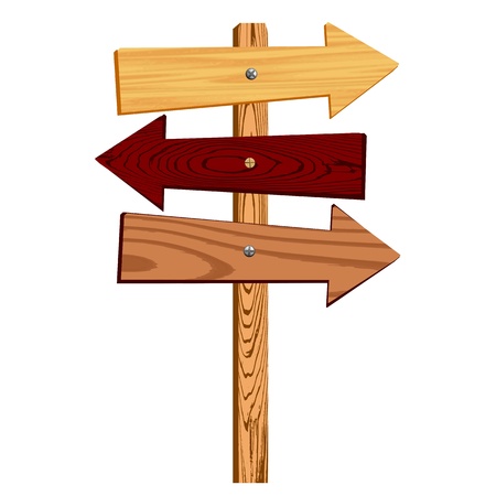 blank wooden arrow sign - vectorのイラスト素材