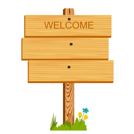 wooden billboard - vectorのイラスト素材