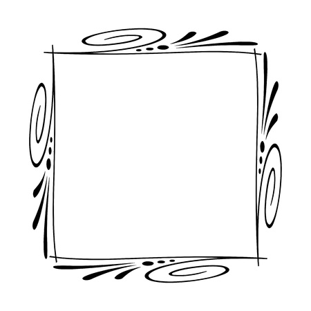 swirl floral ornament isolated - vectorのイラスト素材