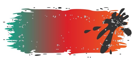 grungy colored banners with blots  - vectorのイラスト素材