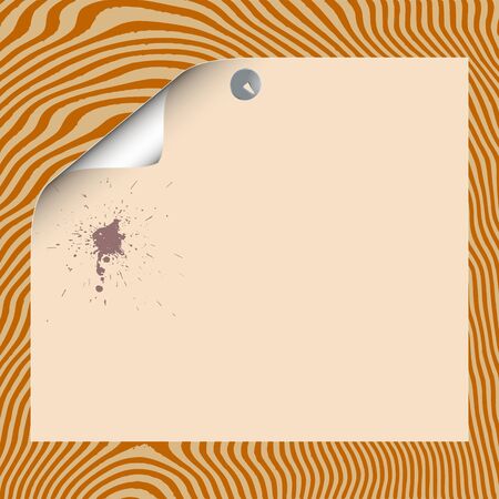 Blank paper on wood background のイラスト素材