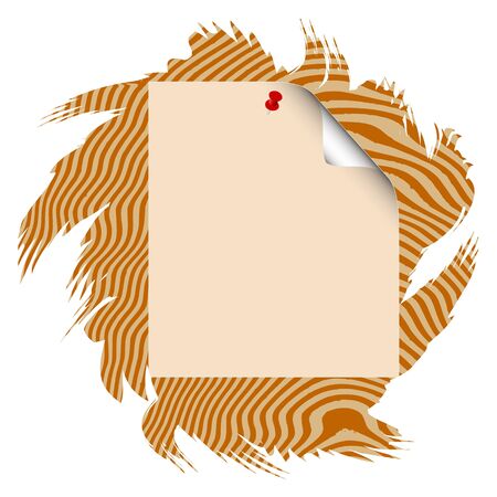 Blank paper on wood background のイラスト素材