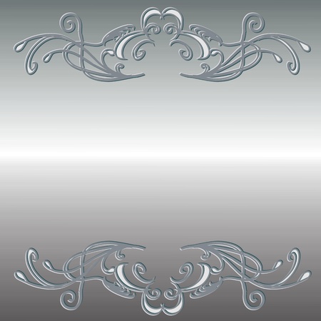 metal plate with vintage ornamentのイラスト素材