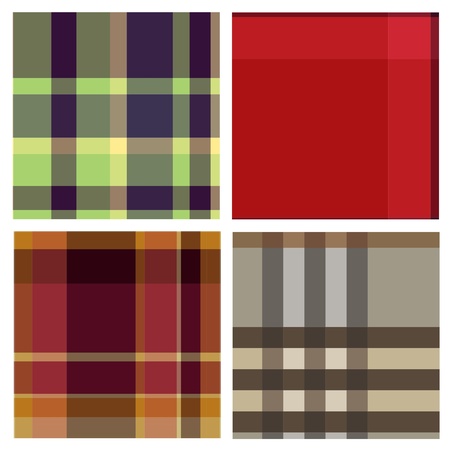 Tartan plaid fabric textile patternsのイラスト素材