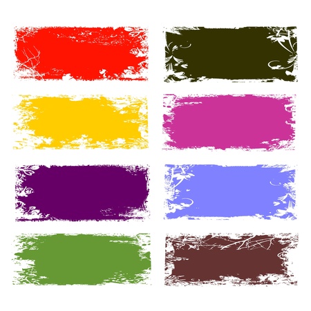 grungy colored banners - vectorのイラスト素材