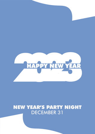 happy new year 2023 design logo, banner, poster.のイラスト素材