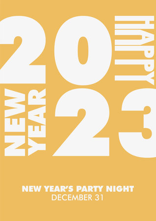 happy new year 2023 design logo, banner, poster.のイラスト素材