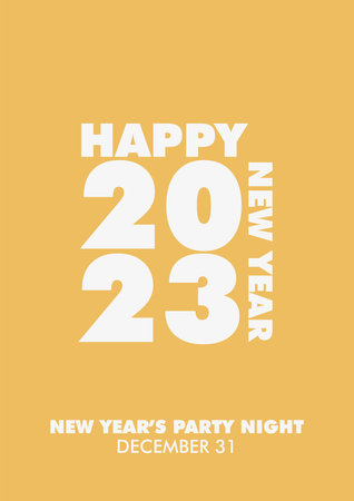 happy new year 2023 design logo, banner, poster.のイラスト素材