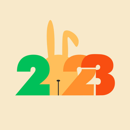 happy new year 2023 design logo, banner, poster.のイラスト素材