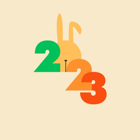 happy new year 2023 design logo, banner, poster.のイラスト素材