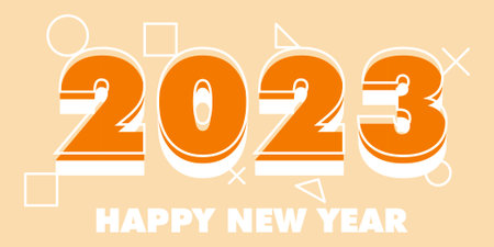 happy new year 2023 design logo, banner, poster.のイラスト素材