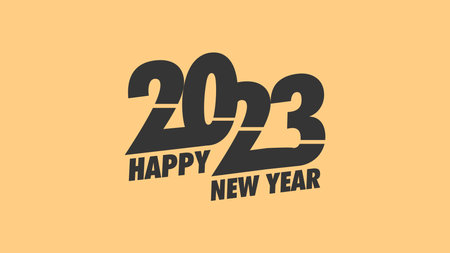 happy new year 2023 design logo, banner, poster.のイラスト素材