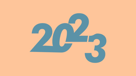 happy new year 2023 design logo, banner, poster.のイラスト素材