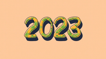 happy new year 2023 design logo, banner, poster.