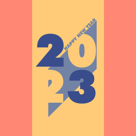 happy new year 2023 design logo, banner, poster.のイラスト素材