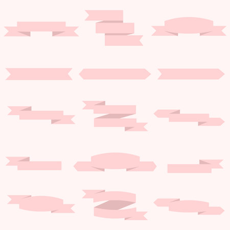 ribbon design element set collectionのイラスト素材