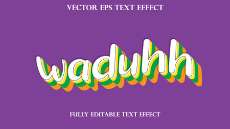 Editable text effect waduhhのイラスト素材