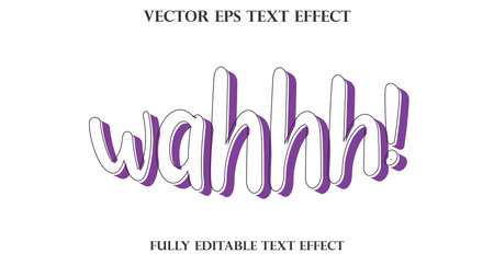 Editable text effect wahhのイラスト素材