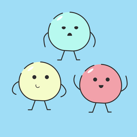 Mochi or Dango Cute Character vectorのイラスト素材