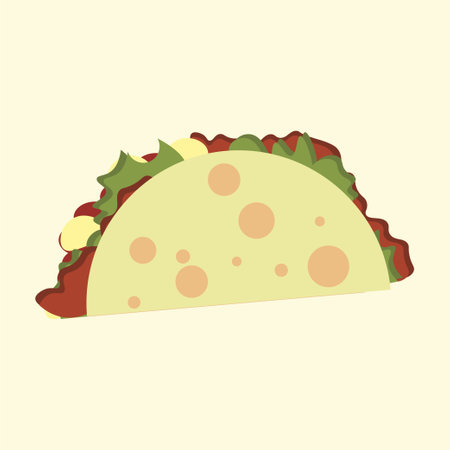 Taco madness mexican design background bannerのイラスト素材