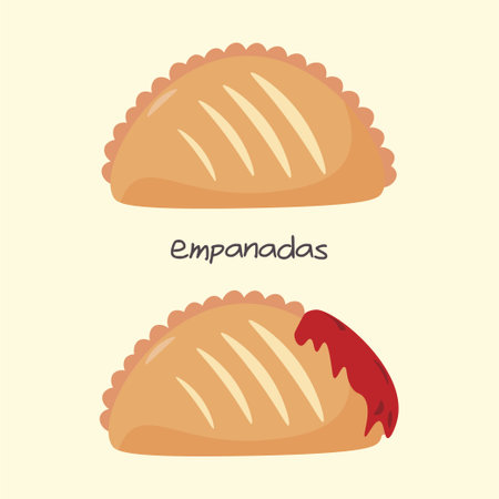 empanadas design elementのイラスト素材