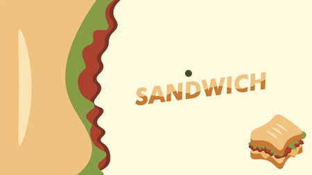 Hamburger sandwich design banner backgroundのイラスト素材