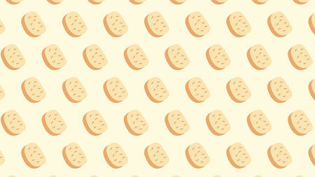 American bread design background banner patternのイラスト素材