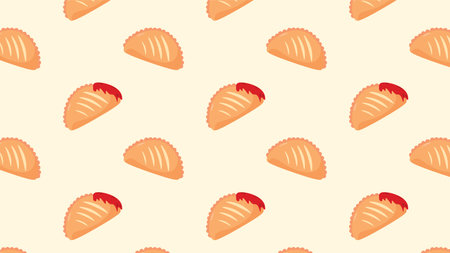empanadas design elementのイラスト素材