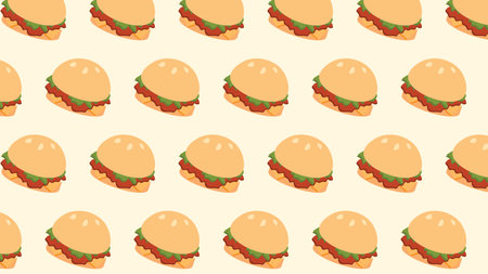 Hamburger sandwich design banner backgroundのイラスト素材