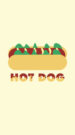 American Hot Dog Design banner, poster, background patternのイラスト素材