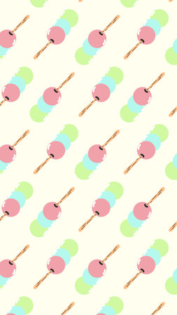 dango asian japanese food design banner, poster backgroundのイラスト素材