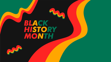 Black history month design banner, poster or social media postのイラスト素材