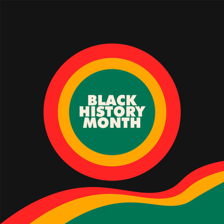 Black history month design banner, poster or social media postのイラスト素材
