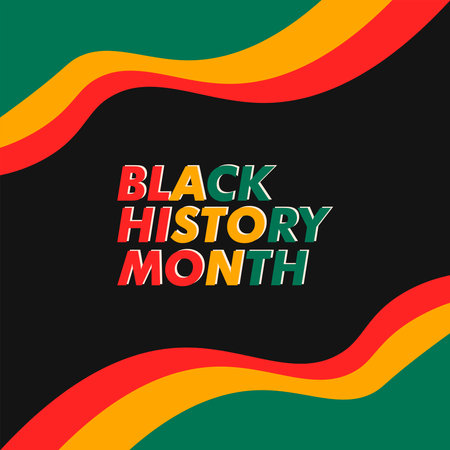Black history month design banner, poster or social media post