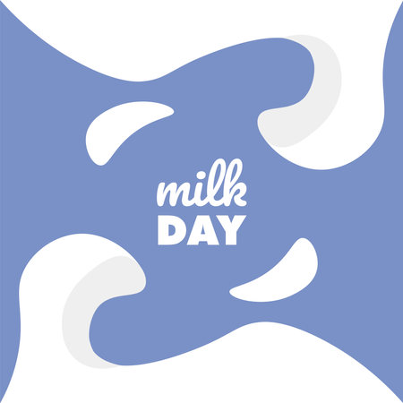 National Milk day design banner, poster or social media postのイラスト素材