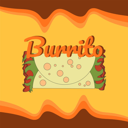 Mexican tacos and burritos design element, banner promotion, social media post or landing pageのイラスト素材