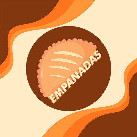 empanadas argentina design banner posterのイラスト素材