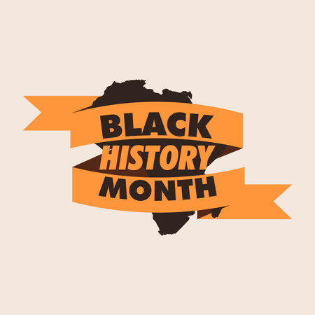 black history month design banner social mediaのイラスト素材