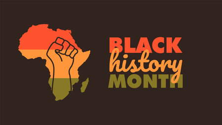 black history month design banner social media