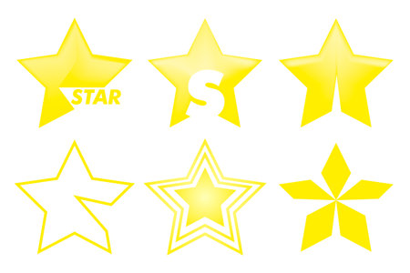 variation of star design vectorのイラスト素材