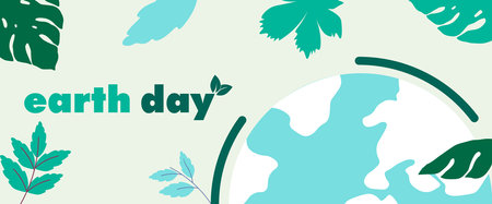 <p>earth day banner flat design</p>のイラスト素材