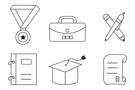 graduation design vector element posterのイラスト素材