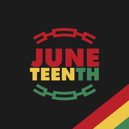 JUNETEENTH design poster, banner vectorのイラスト素材