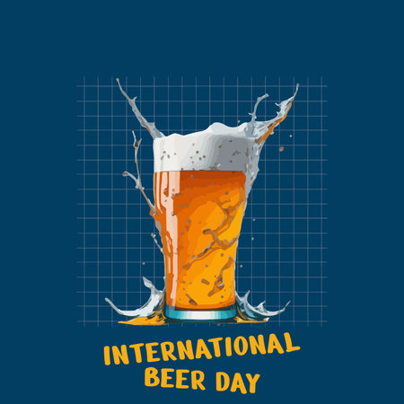 international beer day design vectorのイラスト素材