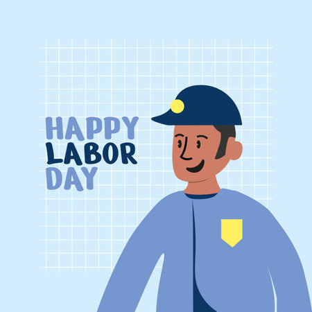 labor day simple vector designのイラスト素材