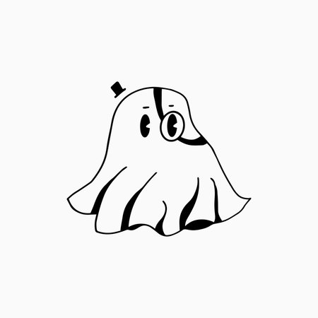 cute halloween vector hand drawingのイラスト素材