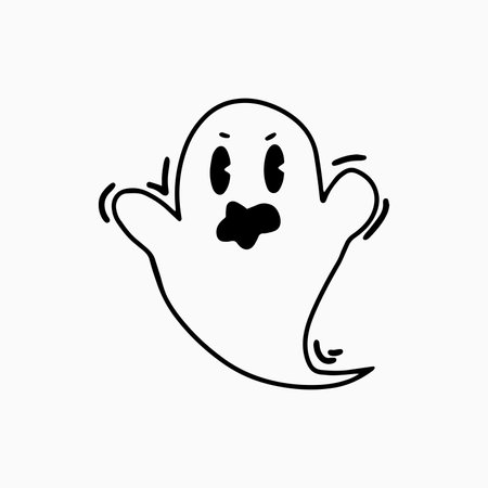cute halloween vector hand drawingのイラスト素材
