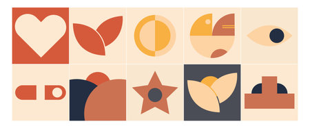 abstract geometric minimalsm design vectorのイラスト素材