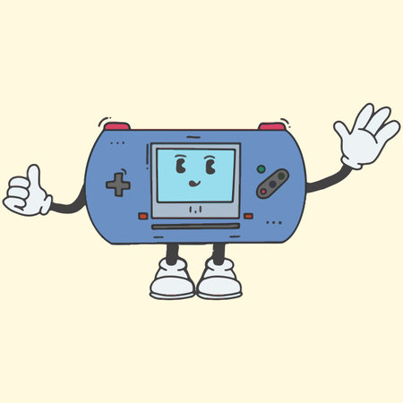 Retro Console vector character designのイラスト素材