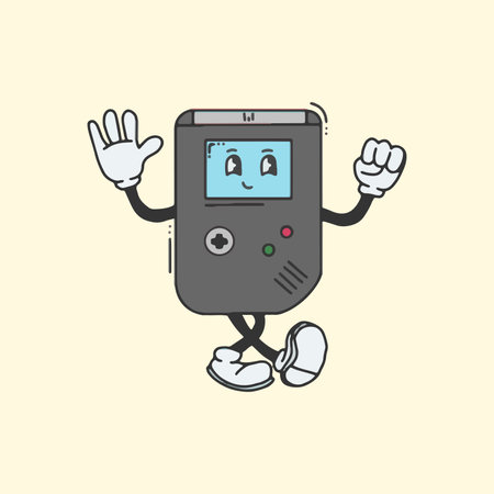 Retro Console vector character designのイラスト素材